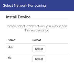 Selecting a Network